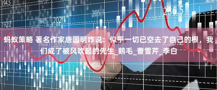 蚂蚁策略 著名作家唐国明咋说：似乎一切已空去了自己的根，我们成了被风吹起的先生_鹅毛_曹雪芹_李白